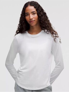 Lululemon Love Crew Long Sleeve (Pima Cotton / Vitasea version) size 12